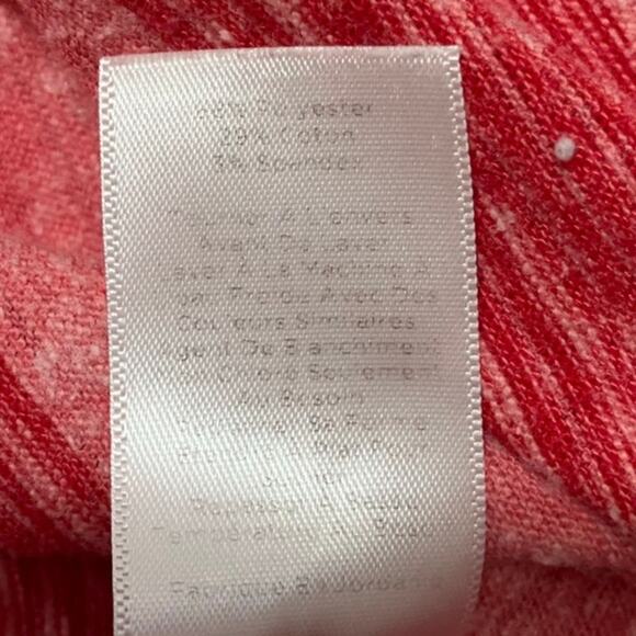 T by Talbots Womens Shirt Pink Striped Petite 3/4 Sleeve Boat Neck Stretch LP - Picture 5 of 10